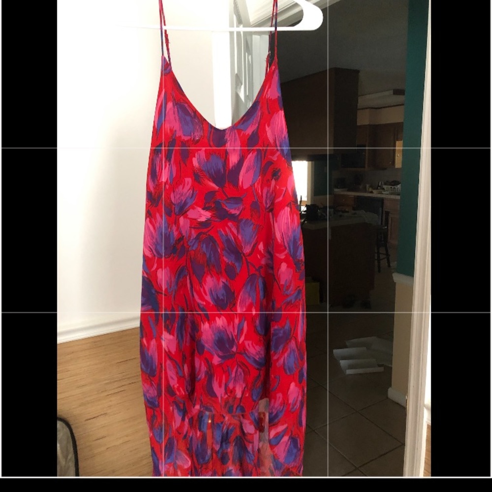 Honey punch Red/purple/blue Hi Low Dress M